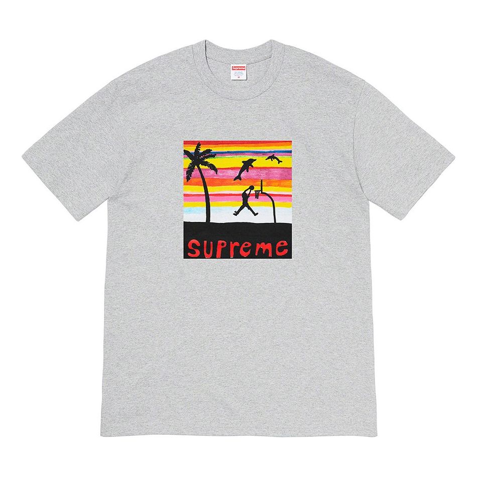 Tričko Supreme Dunk Print Graphic T-Shirt Šedá | SUP-SS21-635, 0