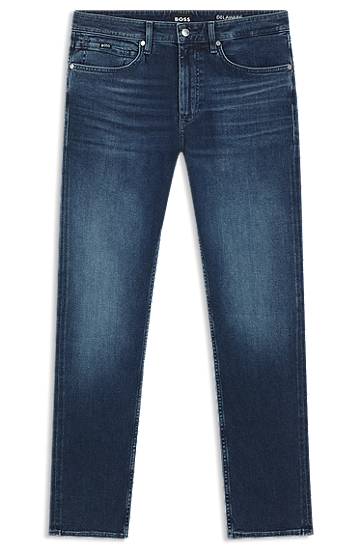 Džínsy BOSS Delaware slim-fit jeans in soft-touch denim Modrá | 50549814