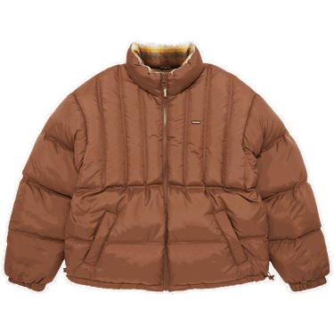Prešívaná bunda Supreme Flannel Reversible Puffer Jacket Hnedá | FW22J63 BROWN, 0
