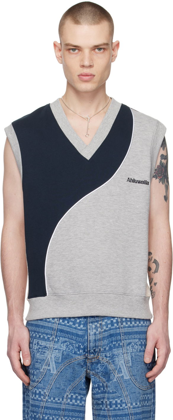 Colorblock V-Neck Vest