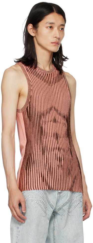 Tielko Jean Paul Gaultier Jean Paul Gaultier Metallic Ribbed Tank Top Ružová | 23/12-H-TO059-M045-2160, 1