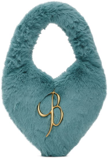 Kabelka Blumarine Blumarine Faux-Fur Heart Shaped Handbag Tyrkysová | P322W141A, 0