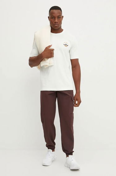 Cargo nohavice adidas Originals Cargo Pants With Logo Application Hnedá | IX9621, 1