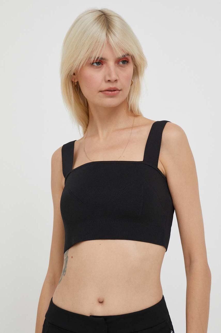 Crop Top CALVIN KLEIN Strappy Knitted Crop Top Čierna | K20K205748, 0