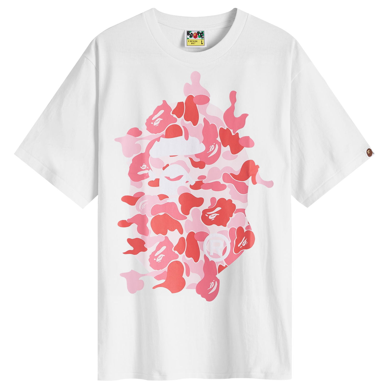 Tričko BAPE A Bathing Ape ABC Camo Rebuild Big Ape Head T-Shirt Biela | 001TEK301040M-WHP, 0