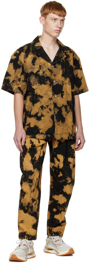 Nohavice Feng Chen Wang Feng Chen Wang Tie-Dye Pleated Jeans Hnedá | FUF14TR05, 3