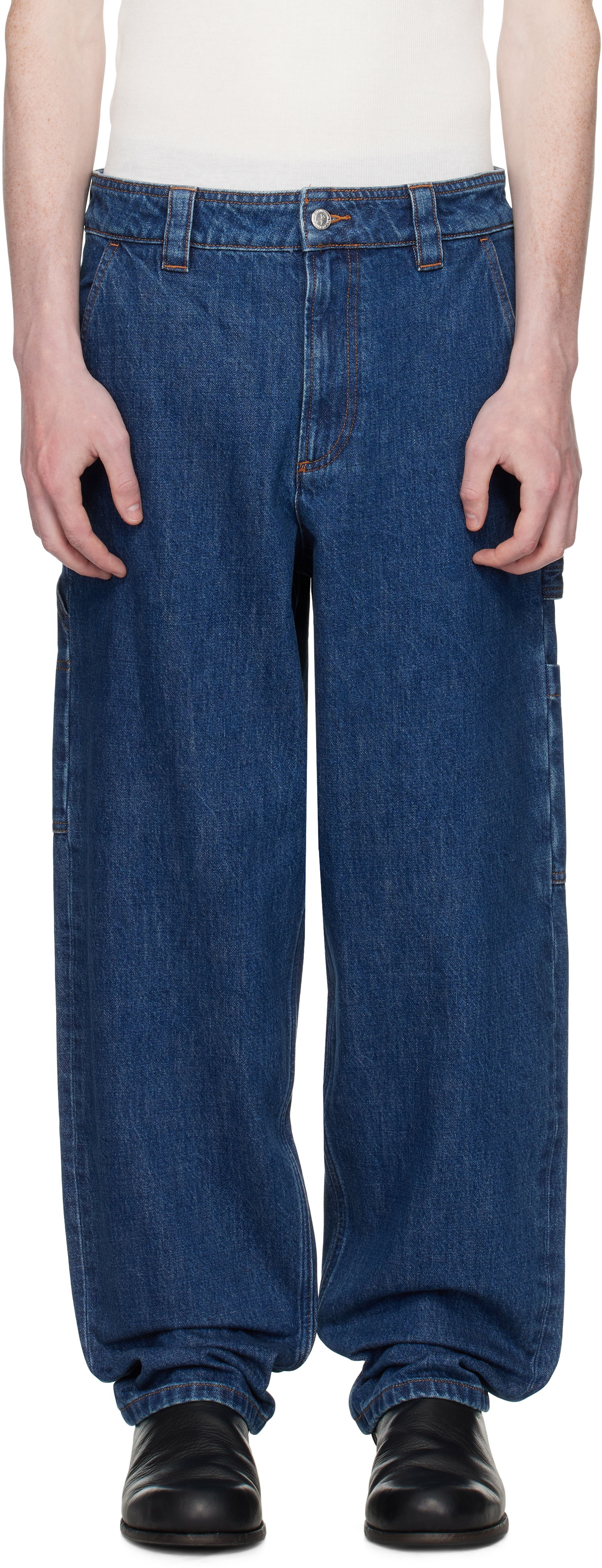 Džínsy A.P.C. A.P.C. Fergus Loose Fit Jeans Modrá | COHJK-M08500, 0