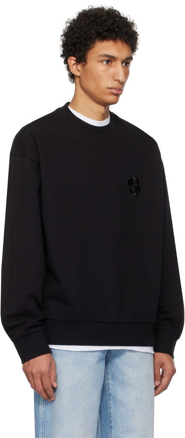 Sveter BOSS Mercerized Cotton Sweatshirt Čierna | 50533075, 1