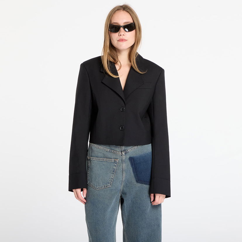 Bunda Off-White Big Bookish Crop Jacket Čierna | OWEF12LF25FAB0011047