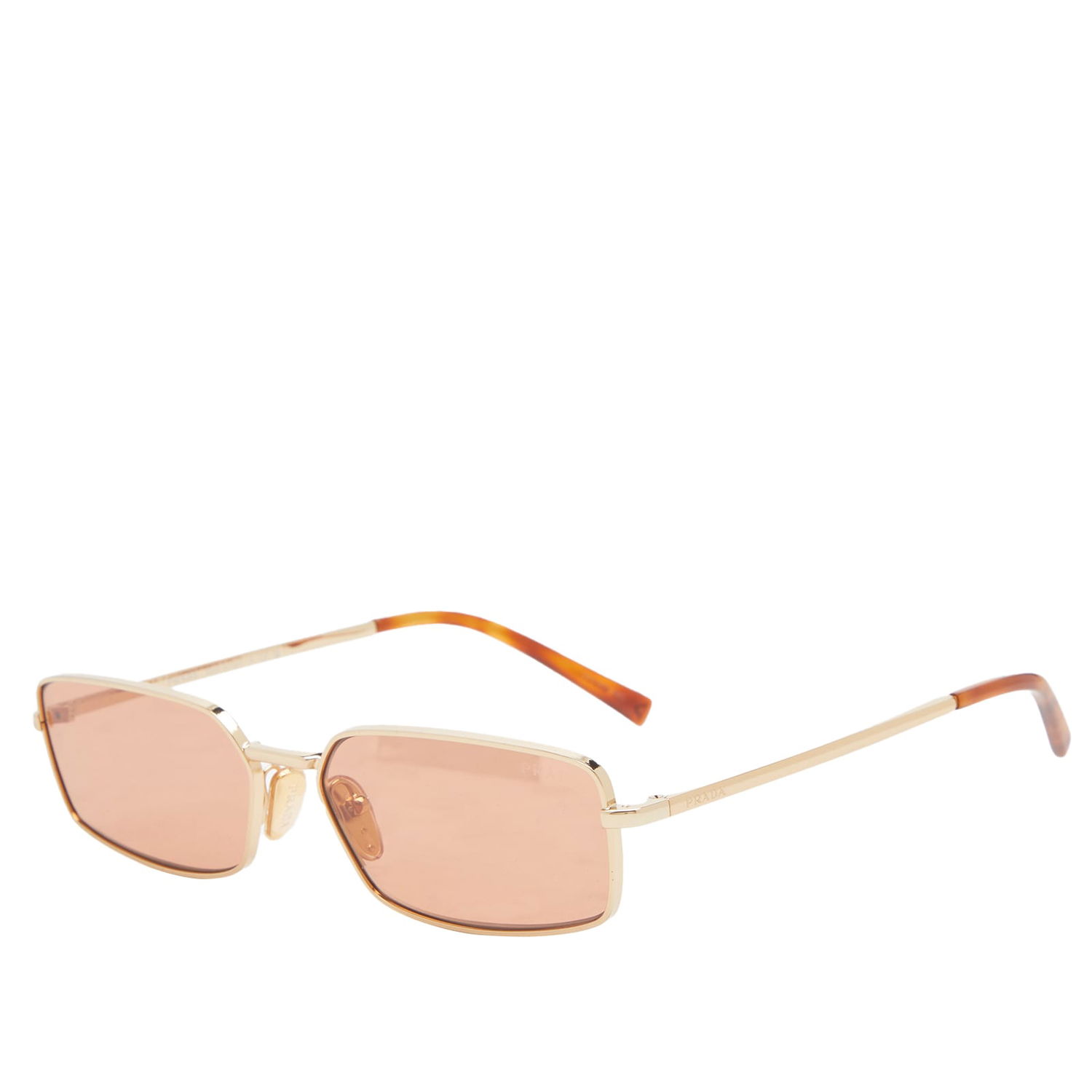 Slnečné okuliare Prada A60S Gold & Orange Rectangle Sunglasses Metalická | 0PR-A60S-59-5AK07V, 1