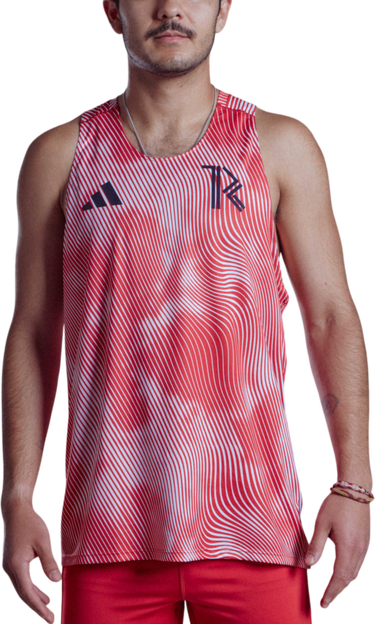 Tielko adidas Originals Adizero TRC x Top4Running Singlet Červená | iy7861-trc, 0