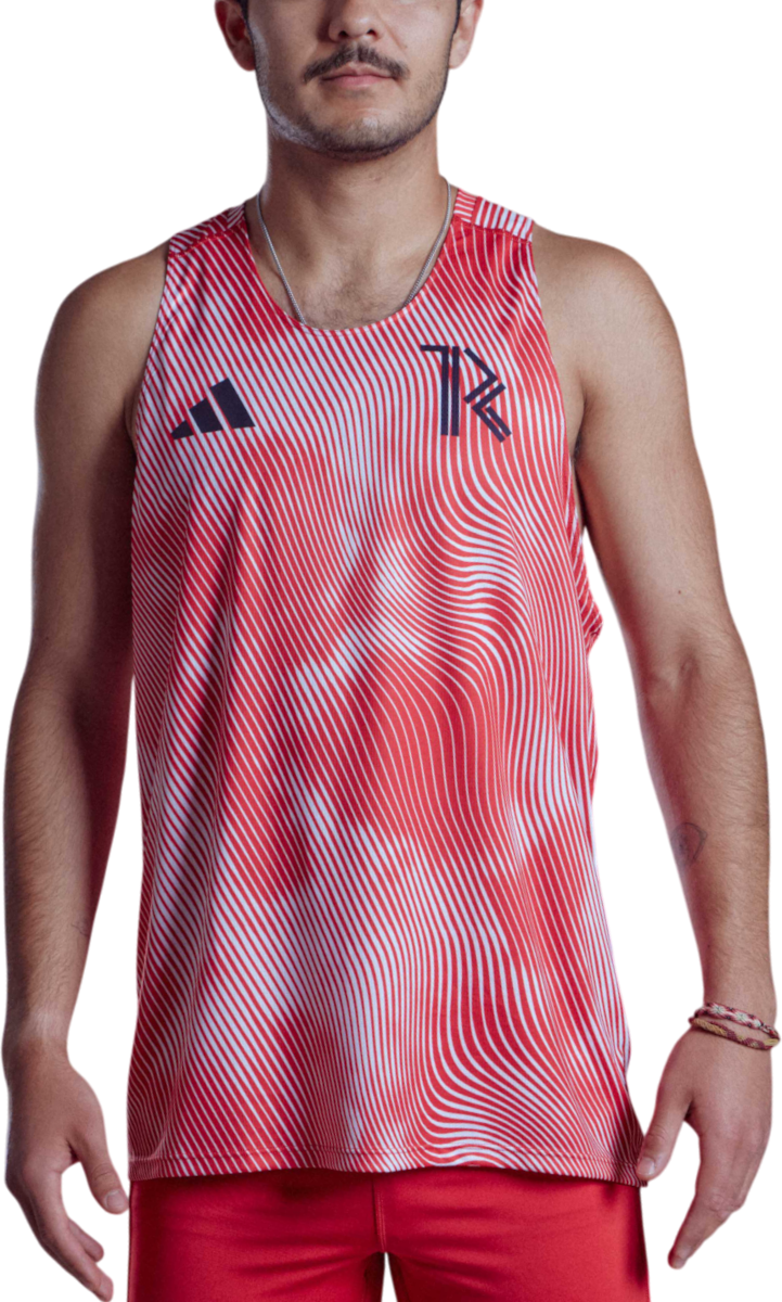 Tielko adidas Originals Adizero TRC x Top4Running Singlet Červená | iy7861-trc