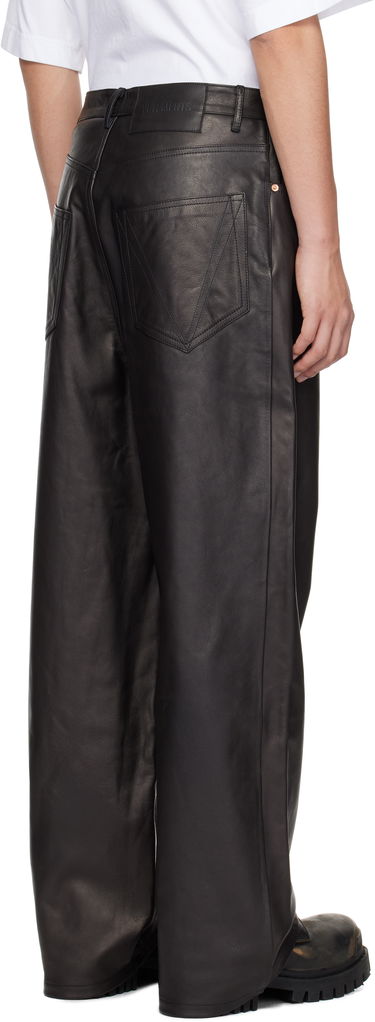 Nohavice VETEMENTS Vetements Grained Leather Pants Čierna | UA66PA200B, 2