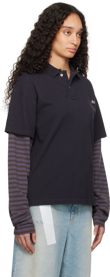 Polo tričko ERL ERL Double Sleeve Polo Čierna | ERL10T035, 4