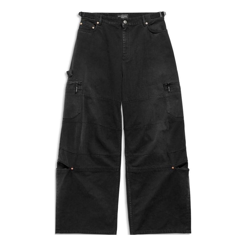 Cargo nohavice Balenciaga Balenciaga  Wide-Leg Cargo Pants Čierna | 767971TNW111672, 0