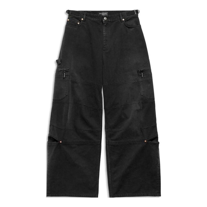 Cargo nohavice Balenciaga Balenciaga  Wide-Leg Cargo Pants Čierna | 767971TNW111672
