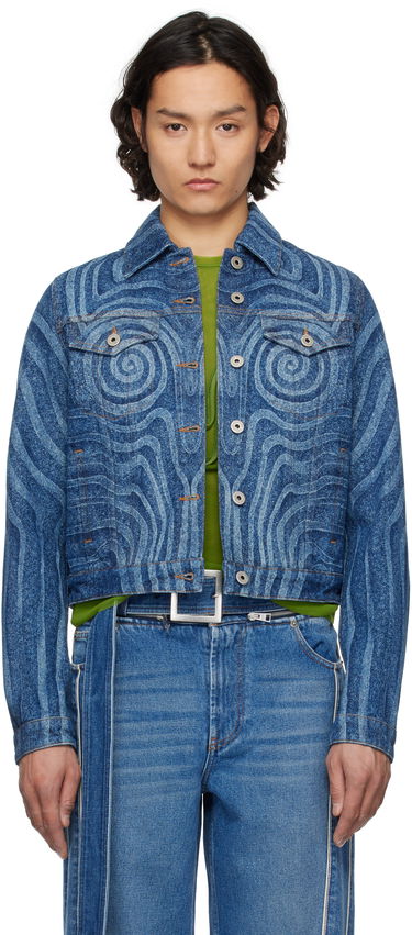 Bunda Jean Paul Gaultier Jean Paul Gaultier Spiral Denim Jacket Modrá | 25/34-U-VE114L-D017-5556, 0