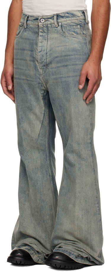 Džínsy Rick Owens Flared Wide-Leg Distressed Jeans Concordians Bolan Modrá | RR02E1335 DWG, 3