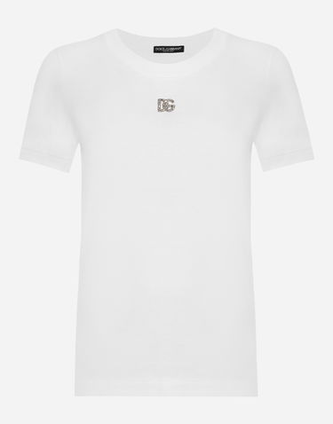 Tričko Dolce & Gabbana T-shirt M/corta Giro Biela | F8U08ZG7B3UW0800, 0