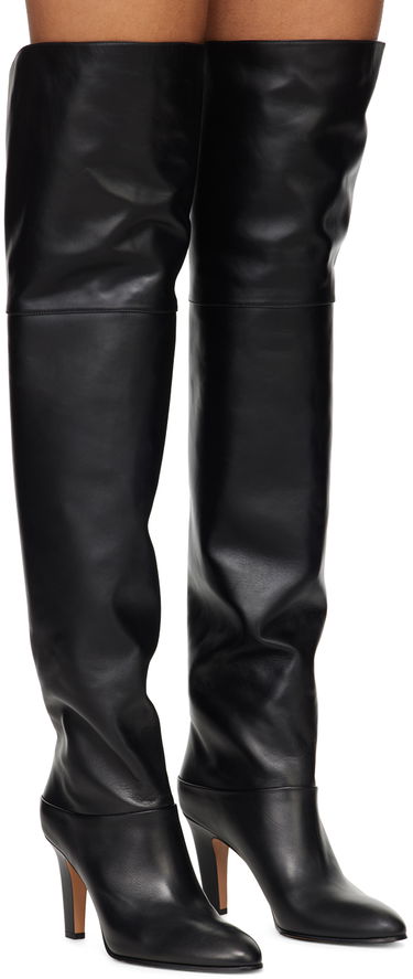 Ponožky CHLOÉ Chloé Eve Thigh-High Leather Boots Čierna | CHC24A03PMF, 3