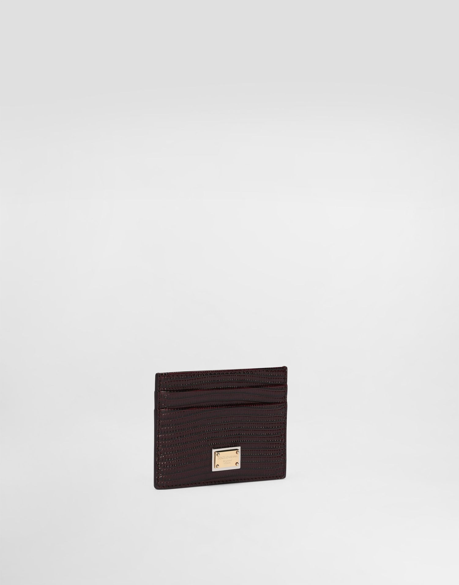 Peňaženka Dolce & Gabbana Dolce & Gabbana Iguana-Print Leather Card Holder Hnedá | BI0330A109580342, 1