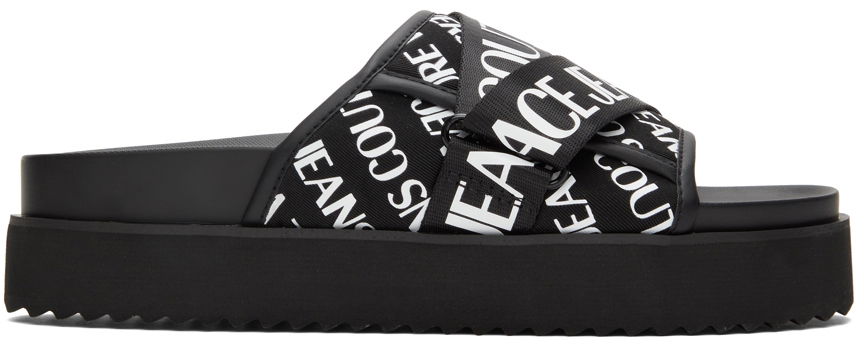 Logo Print Platform Sandals