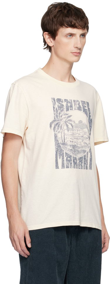 Tričko ISABEL MARANT Isabel Marant Honore Graphic Print T-Shirt Béžová | 25ATS0052HB-C3N09H, 1