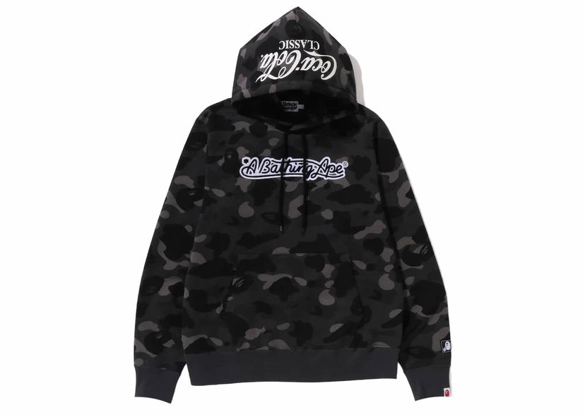 Mikina BAPE BAPE x Coca-Cola Color Camo Ape Head Pullover Hoodie Black Čierna | 1J73-114-904