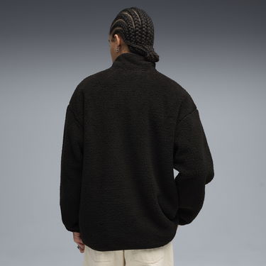 Bunda Puma Essentials Elevated Relaxed Fit Faux Shearling Full-Zip Jacket Čierna | 688259_01, 1