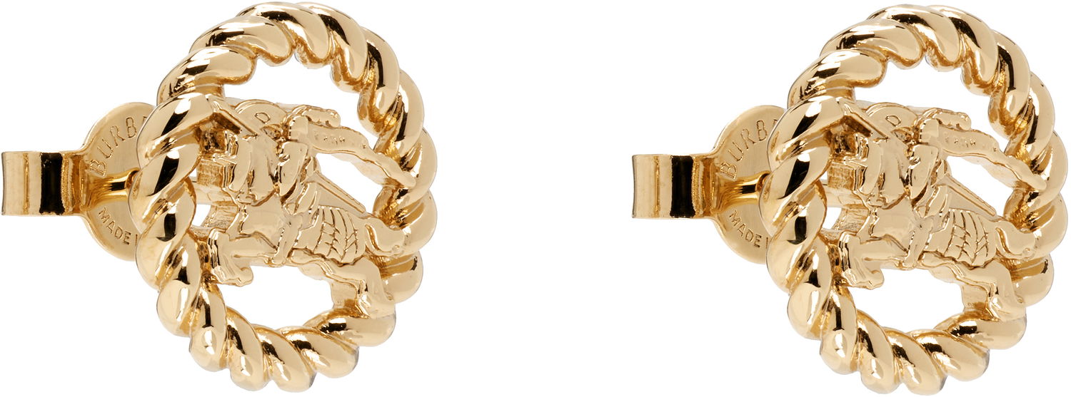 Náušnice Burberry EKD Twisted Rope Stud Earrings Metalická | 8120248, 1