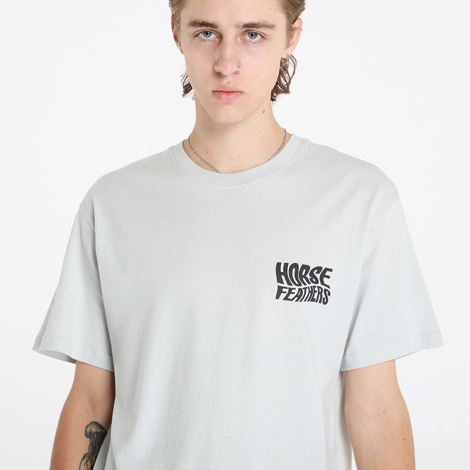 Tričko Horsefeathers Distort T-Shirt Cement M Šedá | SM1366C, 1