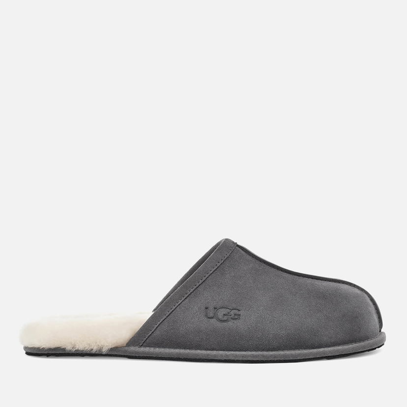 Tenisky a topánky UGG Men's Scuff Suede/Sheepskin Slippers - Dark Grey Šedá | 1101111-DGRY