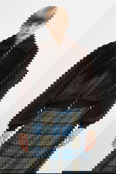 Bomber bunda Coperni Faux Fur Bomber Jacket Hnedá | COPBL33F9015, 0