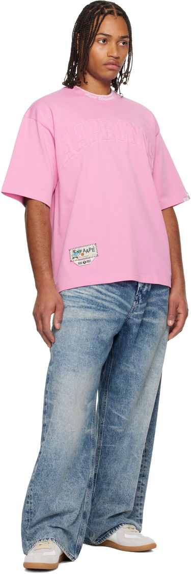 Tričko AAPE by A Bathing Ape 'AAPEUNVS' Logo T-shirt Ružová | AAPTEM1659XXNPKX, 3
