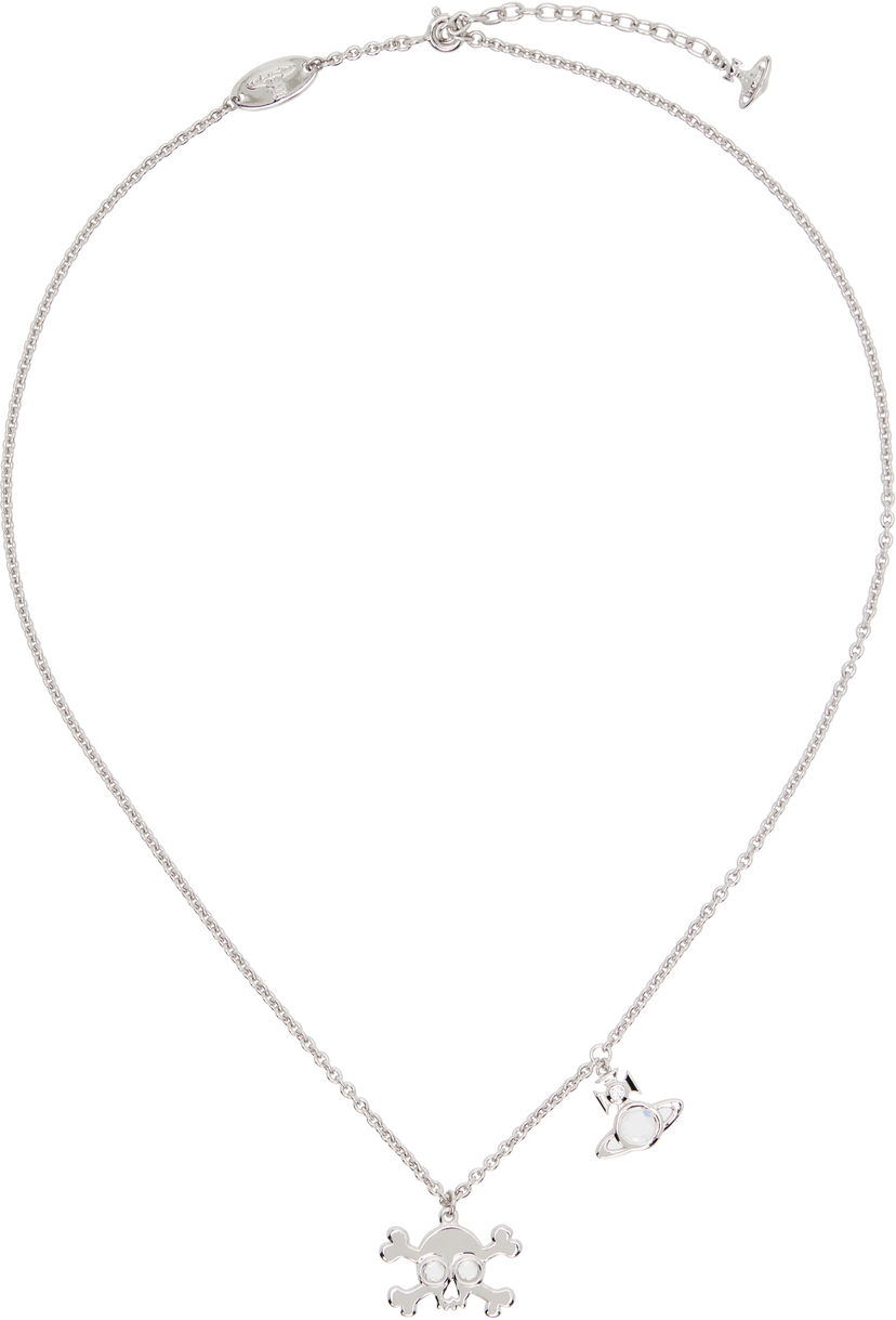 Náhrdelník Vivienne Westwood Vivienne Westwood Franky Skull and Orb Pendant Necklace Metalická | 630203FY-01P102-