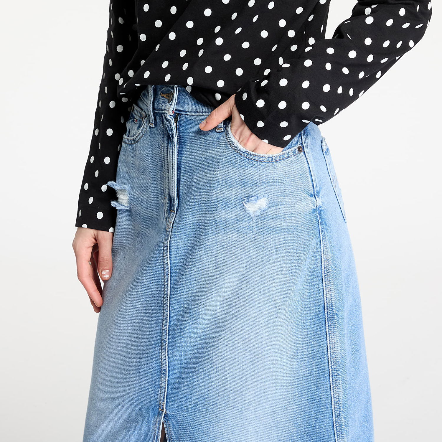 Sukňa Tommy Hilfiger Tommy Jeans Claire Midi Denim Skirt Modrá | DW0DW21292 1AB, 1
