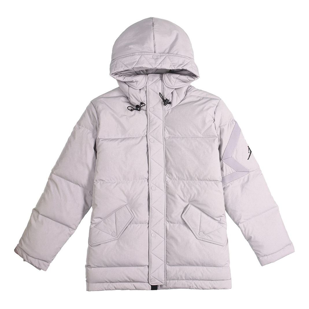 Prešívaná bunda Jordan Jordan Wings Outdoor Mid-Length Hooded Down Jacket Šedá | BQ4171-059, 0