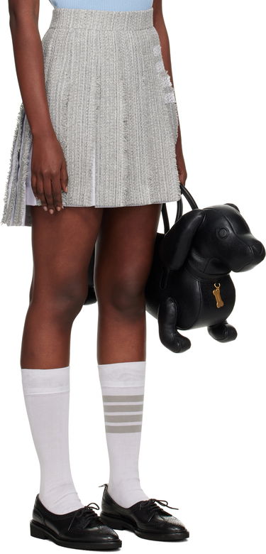 Sukňa Thom Browne Thom Browne Classic Pleated 4-Bar Miniskirt Šedá | FGC724T-F0512, 1