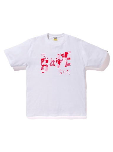 Tričko BAPE ABC Camo Sta Logo Tee Biela | 1J30-110-008