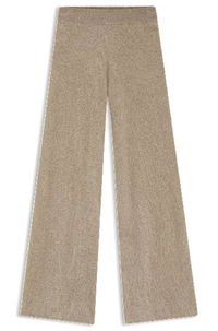 Wide-leg trousers in washed cashmere