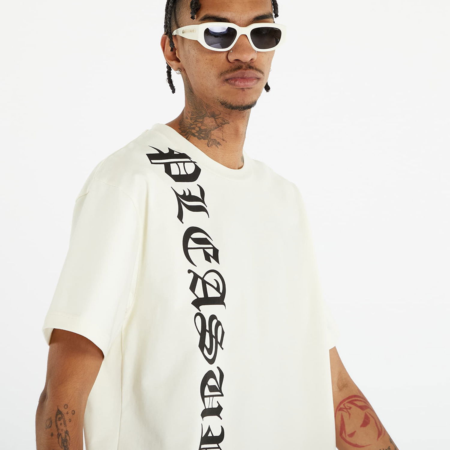 Tričko Pleasures Knight Heavyweight Tee Biela | P23SU010 WHITE, 1