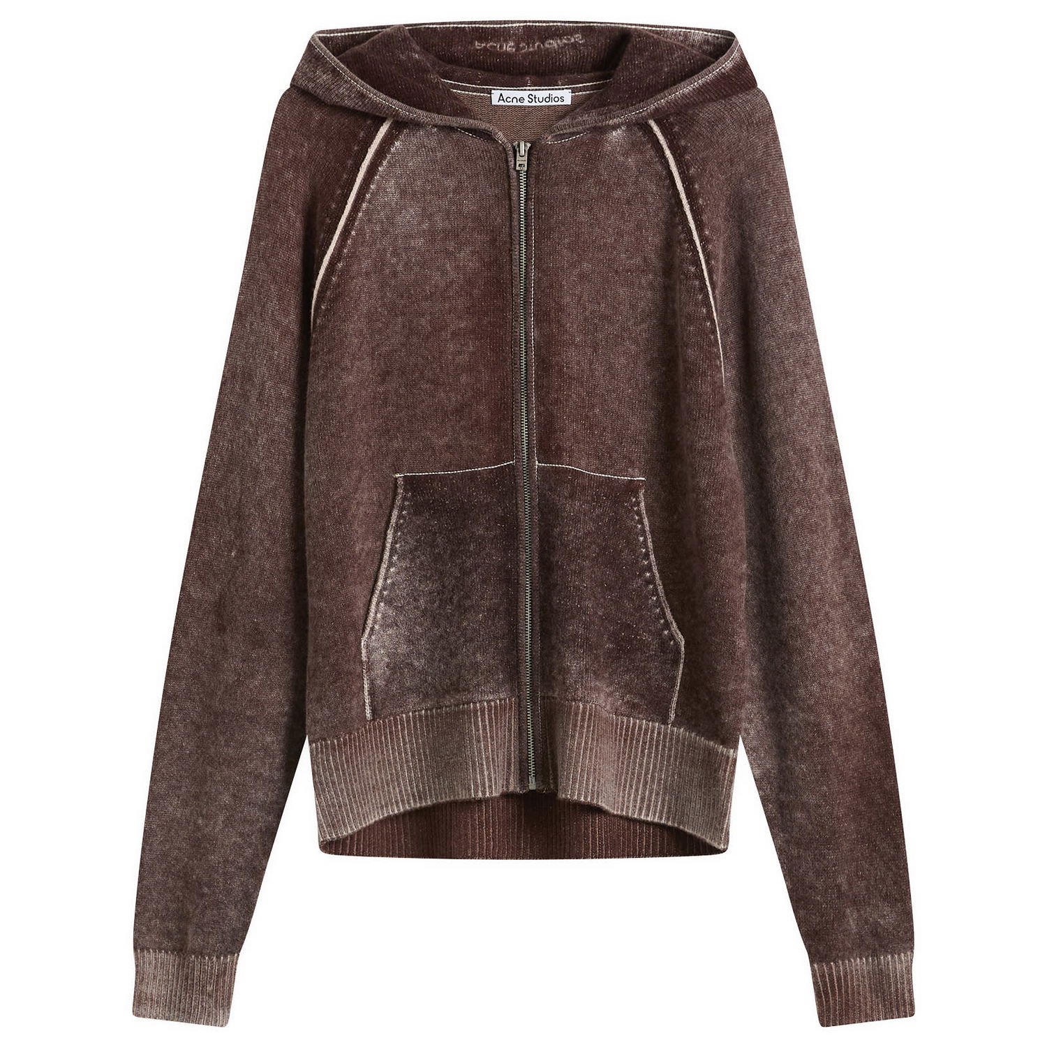 Mikina Acne Studios Kupiter Knitted Hoodie Hnedá | B60386-BPW, 0