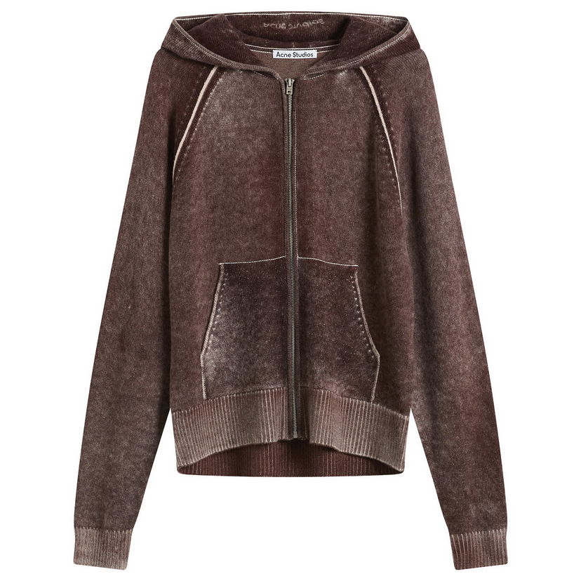 Mikina Acne Studios Kupiter Knitted Hoodie Hnedá | B60386-BPW
