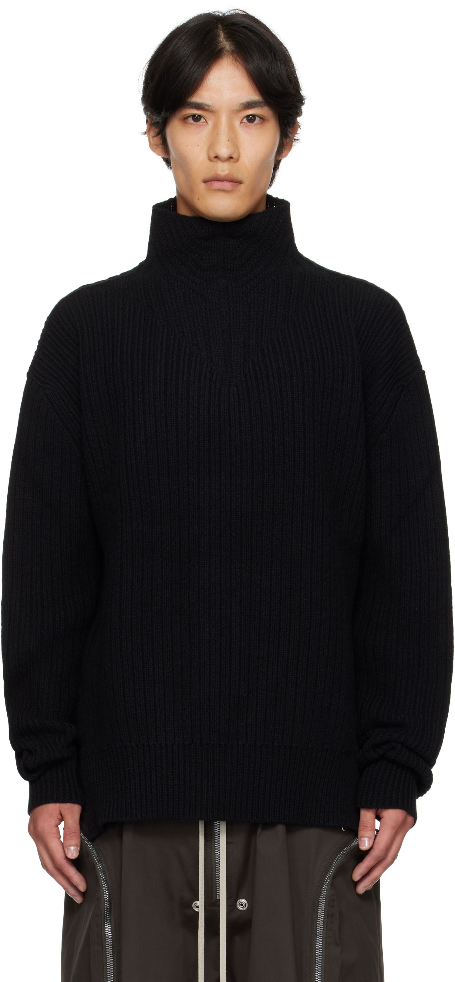 Sveter Rick Owens Rick Owens Concordians Turtleneck Sweater Čierna | RU02E1645 KWV, 0