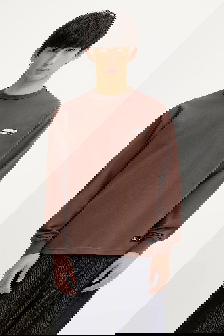 Tričko Neighborhood NEIGHBORHOOD Classic Crewneck Ls Graphic Tee Hnedá | 251FPNH.CSM03, 0