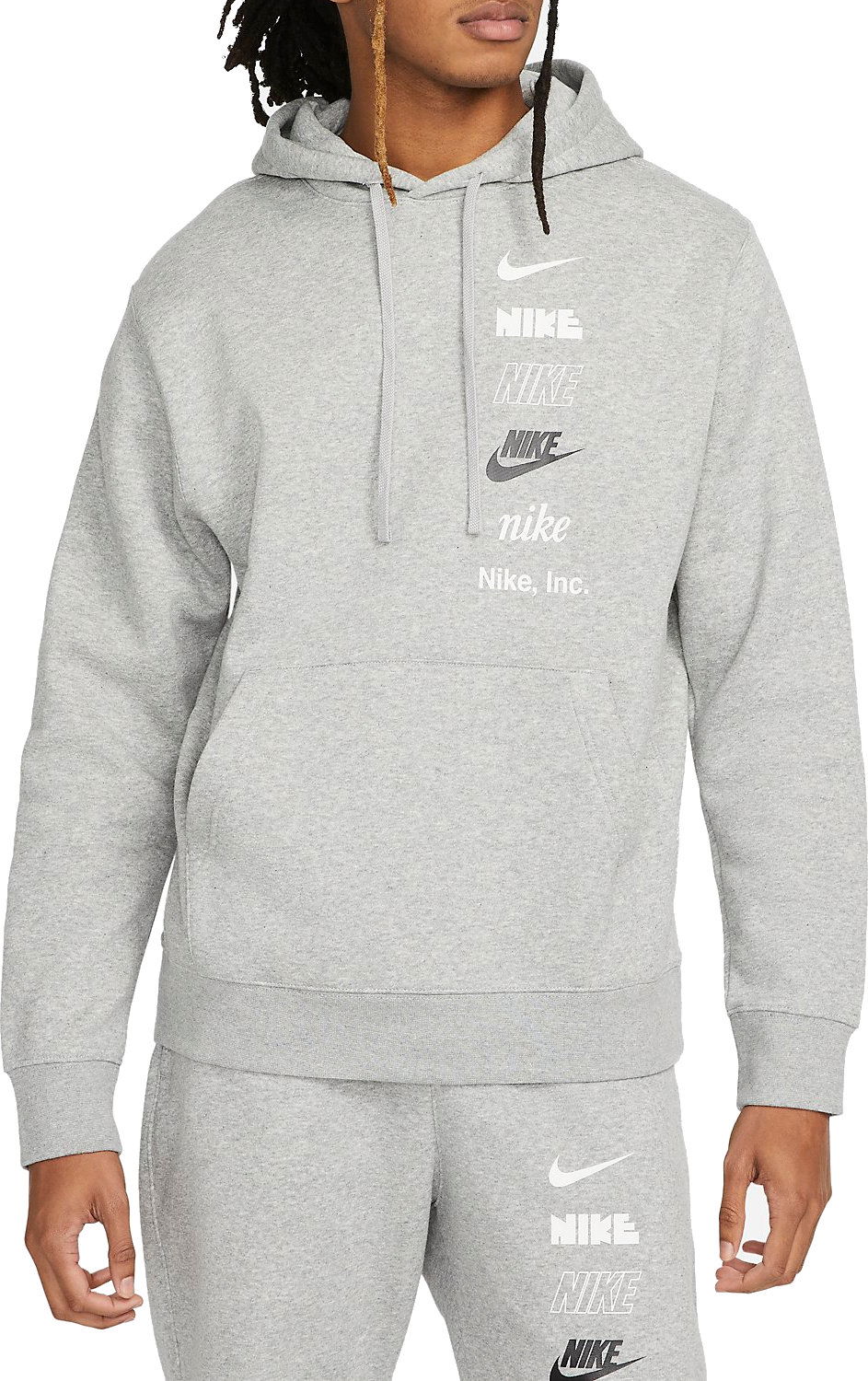 Mikina Nike Hoodie Club Fleece Šedá | dx0783-063, 0
