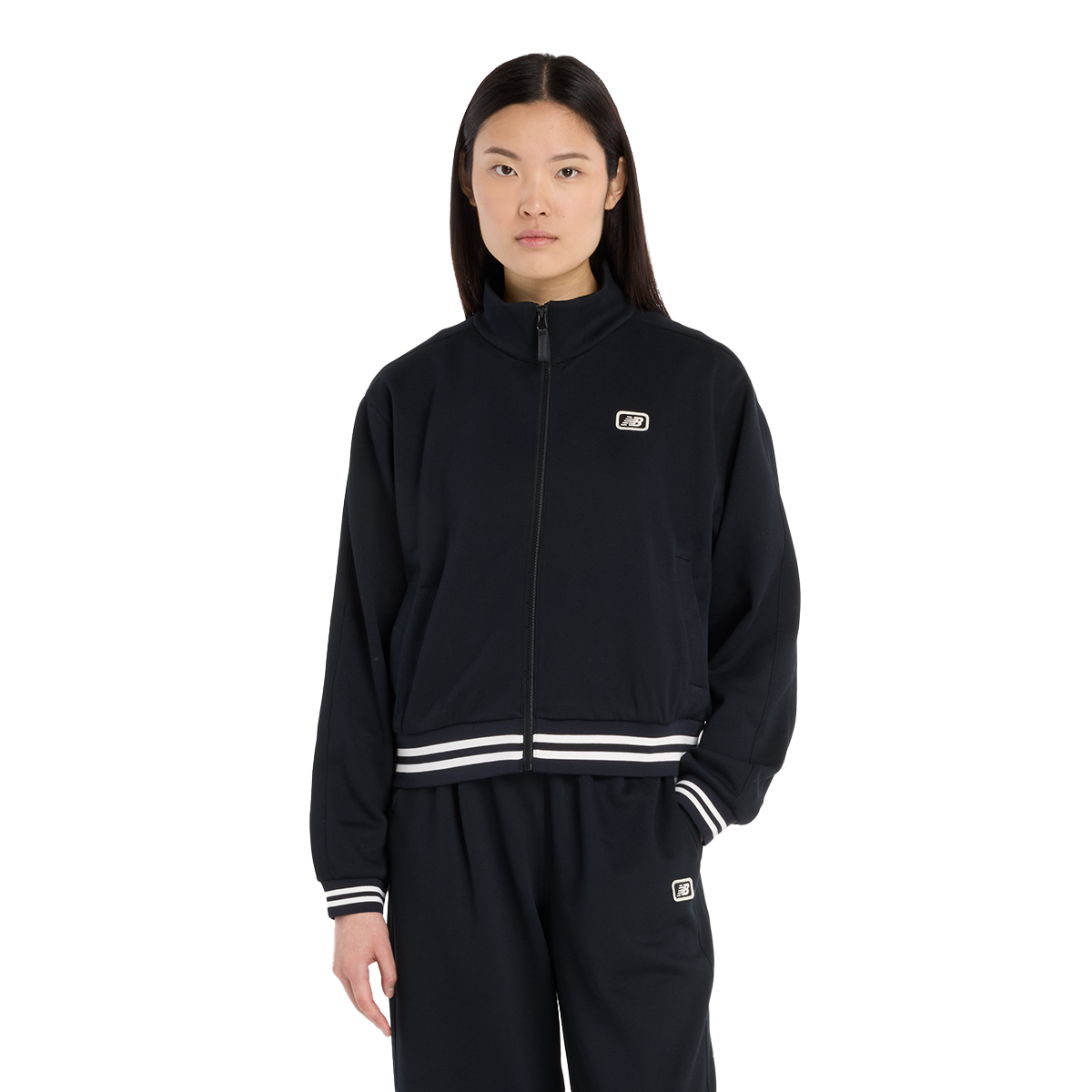 Bunda New Balance Post Season Track Jacket Čierna | WJ53505-BK, 0