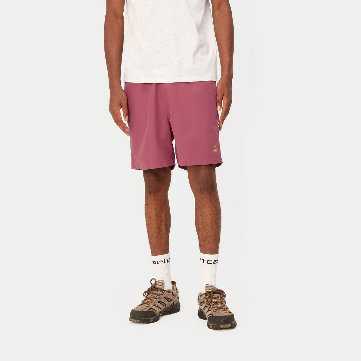 Plavky Carhartt WIP Chase Swim Trunk "Punch / Gold" Vínová | I026235_1OF_XX, 1