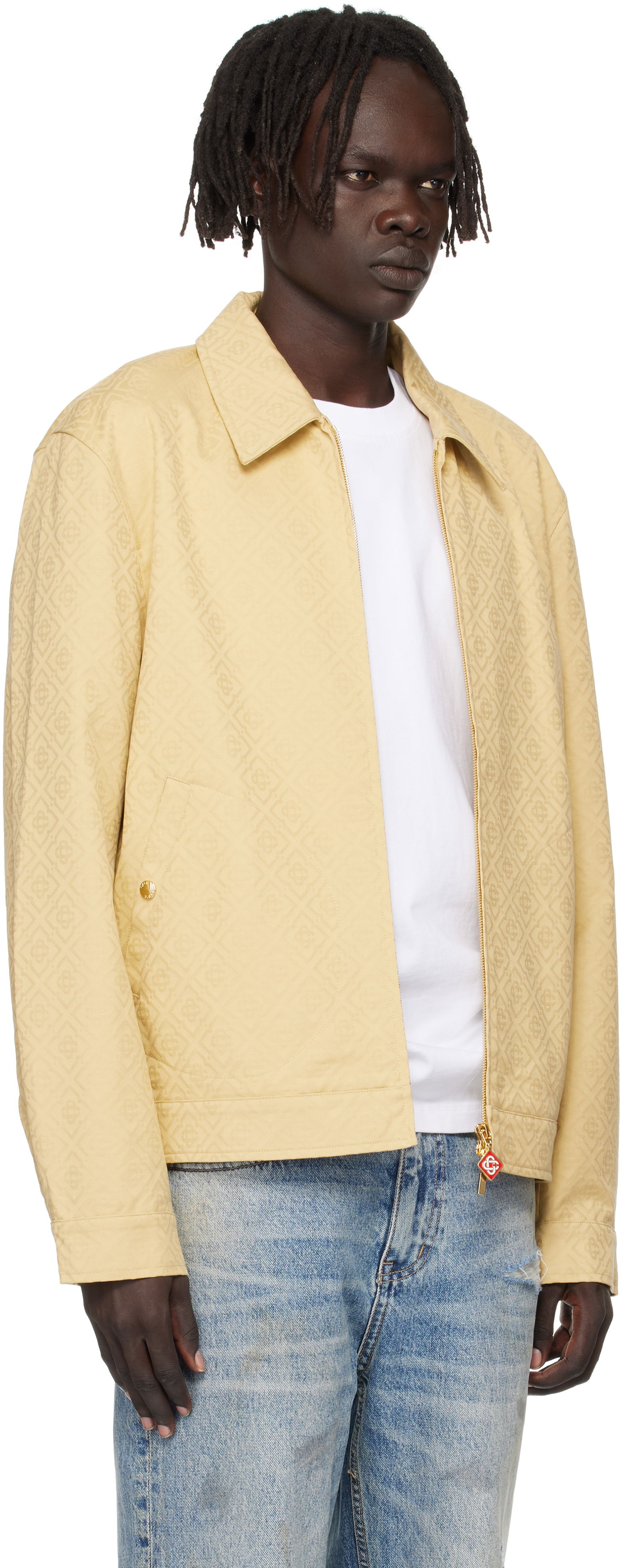 Bunda Casablanca Casablanca Monogram Jacquard Jacket Žltá | MPF25-JK-378-01, 1