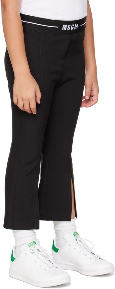 Nohavice MSGM MSGM Kids Flared Trousers Zelené | MS029176, 4